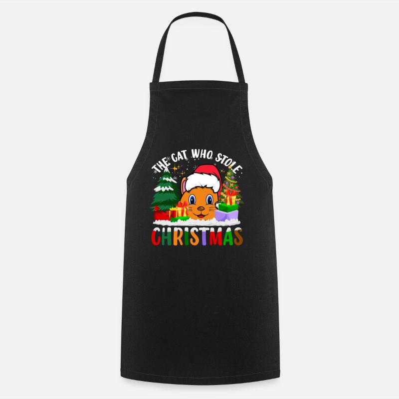 Le chat qui a volé Noël pour Cat Lovers - Tablier de cuisine - noir