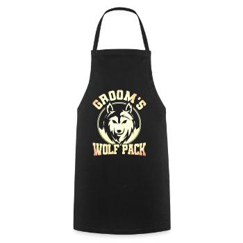 Grooms Wolf Pack - Kochschürze - Schwarz - Vorne - AI Model Male 185 dark (185cm)