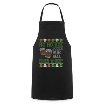 Ho Ho Hol Mir Mal Einen Whisky Ugly Christmas - Kochschürze - Schwarz - Vorne - AI Model Male 185 dark (185cm)