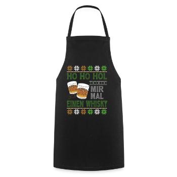 Ho Ho Hol Mir Mal Einen Whisky Ugly Christmas - Kochschürze - Schwarz - Vorne - AI Model Male 185 dark (185cm)