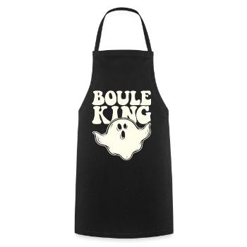 Boule King Queen Outfit for Boules Players - Cooking Apron - black - Front - AI Model Male 185 dark (185cm)