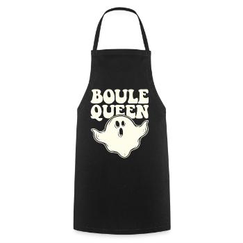 Boule Queen Königin Outfit für Boulespieler zum - Kochschürze - Schwarz - Vorne - AI Model Male 185 dark (185cm)