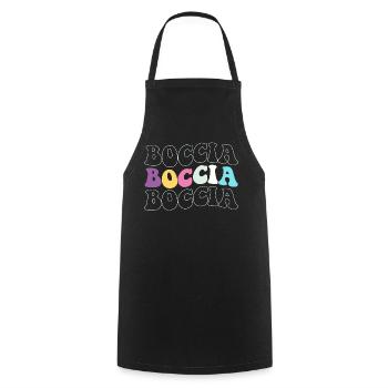 Bocciaspieler Bekleidung mit Boccia Kugeln Boccia - Kochschürze - Schwarz - Vorne - AI Model Male 185 dark (185cm)