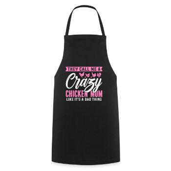 Cock They Call Me A Crazy Chicken Pet Cock Lover - Cooking Apron - black - Front - AI Model Male 185 dark (185cm)