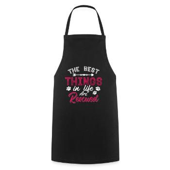Animal Rescue The Best Things Adopt Animal Rescuer - Cooking Apron - black - Front - AI Model Male 185 dark (185cm)
