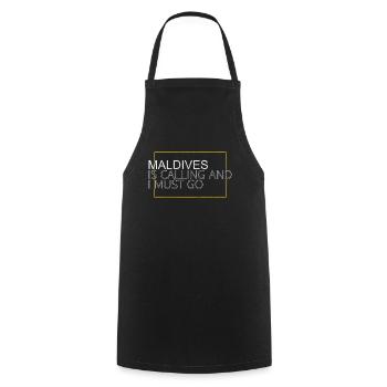Maldives Saying - Cooking Apron - black - Front - AI Model Male 185 dark (185cm)