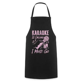 Karaoke Singer Vintage Karaoke Is - Kochschürze - Schwarz - Vorne - AI Model Male 185 dark (185cm)