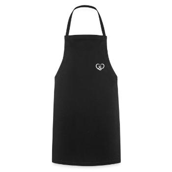 Astronomy Space Travel Funny Planet Heart Aerospac - Cooking Apron - black - Front - AI Model Male 185 dark (185cm)
