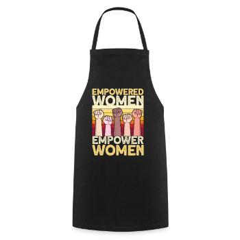 Empowered Women Empower Women - Cooking Apron - black - Front - AI Model Male 185 dark (185cm)