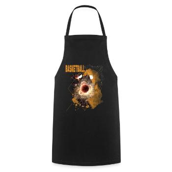 Basketteur Basketteur Dunking Sport Gold Fan - Tablier de cuisine - noir - Devant - AI Model Male 185 dark (185cm)