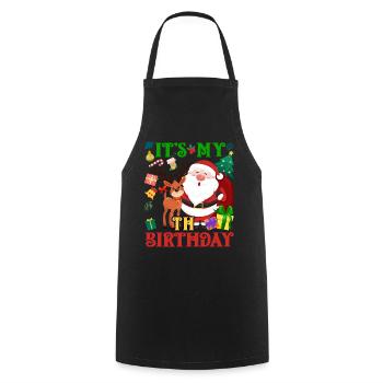 Es Ist Mein 6. Geburtstag Weihnachtsmann - Kochschürze - Schwarz - Vorne - AI Model Male 185 dark (185cm)