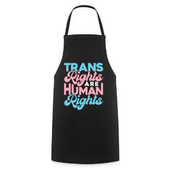 Les droits des transgenres sont des droits humains - Tablier de cuisine - noir - Devant - AI Model Male 185 dark (185cm)