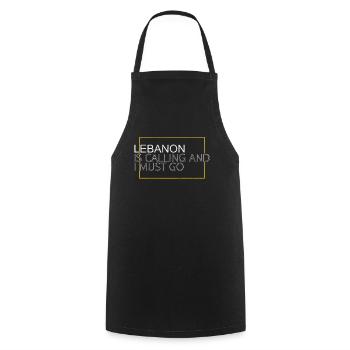 Citation Liban - Tablier de cuisine - noir - Devant - AI Model Male 185 dark (185cm)