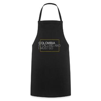 Colombia quote - Cooking Apron - black - Front - AI Model Male 185 dark (185cm)