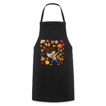 Dabs Young Automne Maple Pumpkin Saison d’automne - Tablier de cuisine - noir - Devant - AI Model Male 185 dark (185cm)