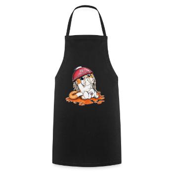 Pasta lover cat kitten loves pasta bowl - Cooking Apron - black - Front - AI Model Male 185 dark (185cm)