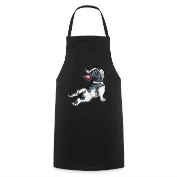 Schlafen Strecken Hund Süßes Hundeoutfit Mopswelpe - Kochschürze - Schwarz - Vorne - AI Model Male 185 dark (185cm)