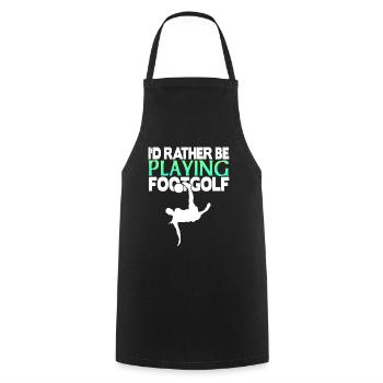 I'd rather be playing footgolf - Kochschürze - Schwarz - Vorne - AI Model Male 185 dark (185cm)