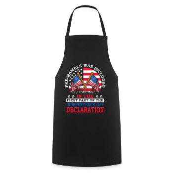 Pre-ramble was included July 4 - Cooking Apron - black - Front - AI Model Male 185 dark (185cm)