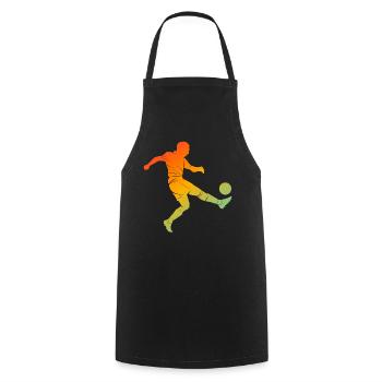 Joueur de football Silhouette Joueur de football - Tablier de cuisine - noir - Devant - AI Model Male 185 dark (185cm)