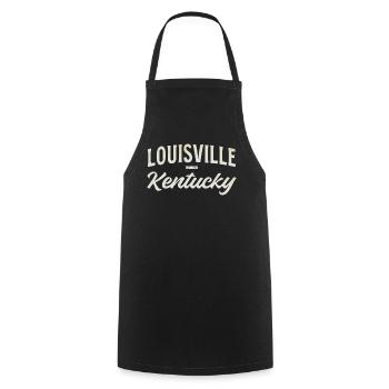Louisville Kentucky Vintage Schriftzug - Kochschürze - Schwarz - Vorne - AI Model Male 185 dark (185cm)