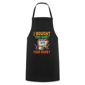 Casino Gambling Slot Machine Card Game - Cooking Apron - black - Front - AI Model Male 185 dark (185cm)