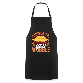 Gobble Til You Wobble Shirt Baby Outfit Toddler - Cooking Apron - black - Front - AI Model Male 185 dark (185cm)