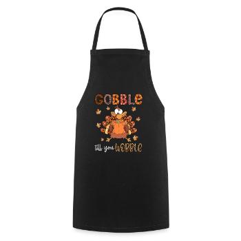 Gobble Til You Wobble Shirt Baby Outfit Toddler - Tablier de cuisine - noir - Devant - AI Model Male 185 dark (185cm)