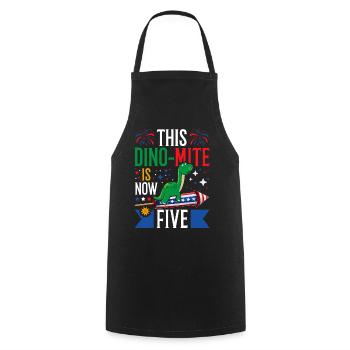 Ce dinomite est maintenant de cinq dinosaures 4 juillet - Tablier de cuisine - noir - Devant - AI Model Male 185 dark (185cm)