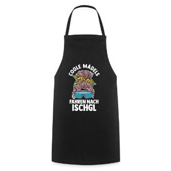 Apres Ski Party Skiurlaub Skifahrer Ischgl - Kochschürze - Schwarz - Vorne - AI Model Male 185 dark (185cm)