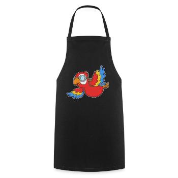 Parrot Glasses - Cooking Apron - black - Front - AI Model Male 185 dark (185cm)