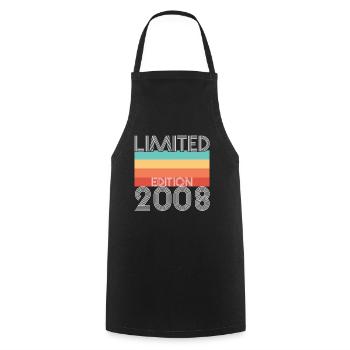 Limited Edition Retro 2008 - Cooking Apron - black - Front - AI Model Male 185 dark (185cm)