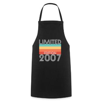 Limited Edition Retro 2007 - Cooking Apron - black - Front - AI Model Male 185 dark (185cm)