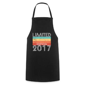 Limited Edition Retro 2017 - Cooking Apron - black - Front - AI Model Male 185 dark (185cm)
