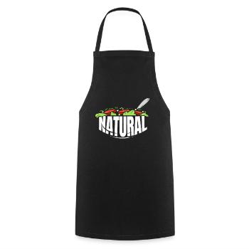 My Meal Is Vegetarian And Natural, Go Vegan - Cooking Apron - black - Front - AI Model Male 185 dark (185cm)