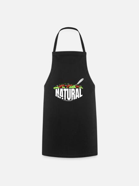 Mon repas est végétarien et naturel, devenez végétalien - Tablier de cuisine - noir