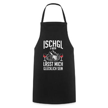 Apres Ski Party Skiurlaub Skifahrer Ischgl - Kochschürze - Schwarz - Vorne - AI Model Male 185 dark (185cm)