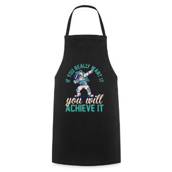 Dabbing Aerospace Astronaut Space Travel Space Branch - Cooking Apron - black - Front - AI Model Male 185 dark (185cm)