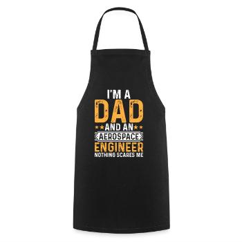 Space Engineer - I'm A Dad And An Aerospace Engine - Kochschürze - Schwarz - Vorne - AI Model Male 185 dark (185cm)