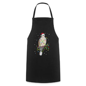 Turteltaube Tauben Weihnachtsoutfit Taubenzüchter - Kochschürze - Schwarz - Vorne - AI Model Male 185 dark (185cm)