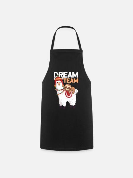 Llama Sloth - Cooking Apron - black