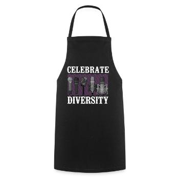 Karaoke Singer Microphone Vocalist - Cooking Apron - black - Front - AI Model Male 185 dark (185cm)