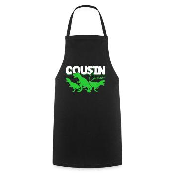 Cousin Crew - Kochschürze - Schwarz - Vorne - AI Model Male 185 dark (185cm)