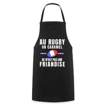 rugby, fan de rugby, rugby sport, rugby humour - Tablier de cuisine - noir - Devant - AI Model Male 185 dark (185cm)