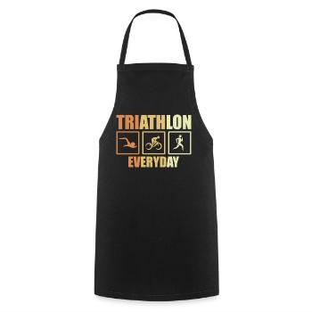 Fahrrad Triathlon Routine - Kochschürze - Schwarz - Vorne - AI Model Male 185 dark (185cm)