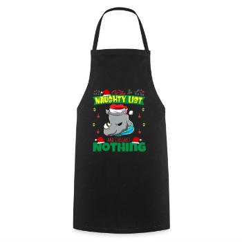 On The Naughty List And I Regret Nothing Santa - Cooking Apron - black - Front - AI Model Male 185 dark (185cm)