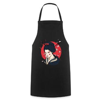 Nippon Sun Sakura Tokyo Japan Japanische Geisha - Kochschürze - Schwarz - Vorne - AI Model Male 185 dark (185cm)