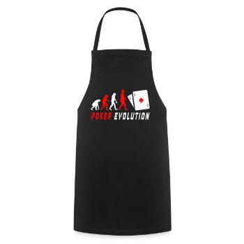 Évolution du poker - Tablier de cuisine - noir - Devant - AI Model Male 185 dark (185cm)