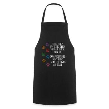 Abandoned Pets Lord Keep My Shelters Animal Lover - Cooking Apron - black - Front - AI Model Male 185 dark (185cm)