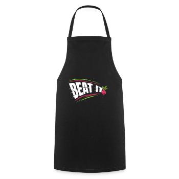 Battez-le en plantant et en mangeant des betteraves - Devenez végétalien - Tablier de cuisine - noir - Devant - AI Model Male 185 dark (185cm)